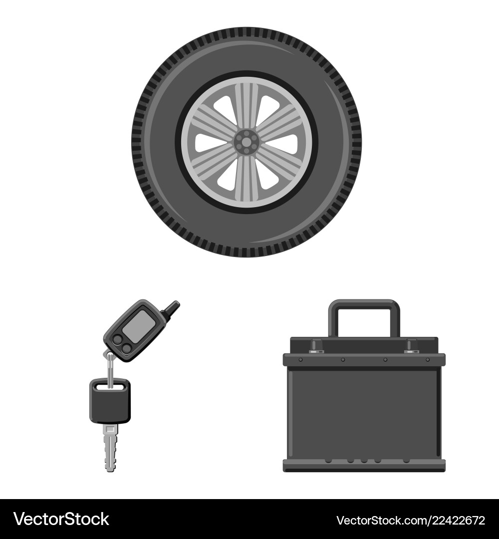 Design of auto and part icon set Design of auto and part icon set vector image