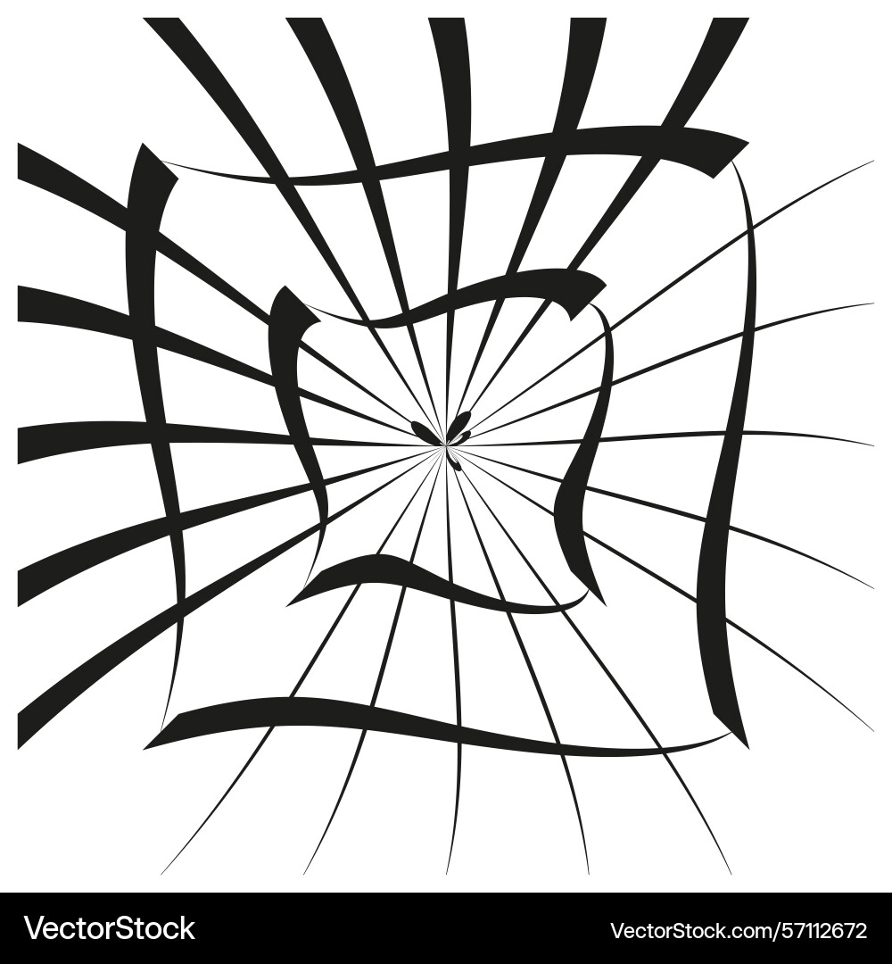Distorted grid pattern abstract wave effect Vector Image