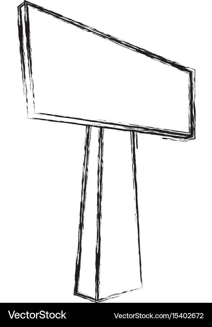 Empty signpost isolated vector image