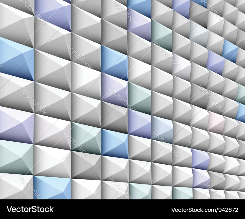 Geometric 3D Block Pattern Vector Image
