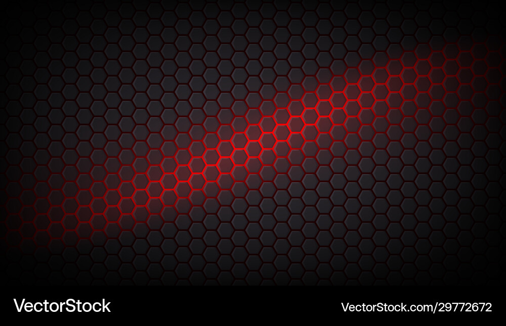 Hexagon Red Pattern Abstract Background vector image