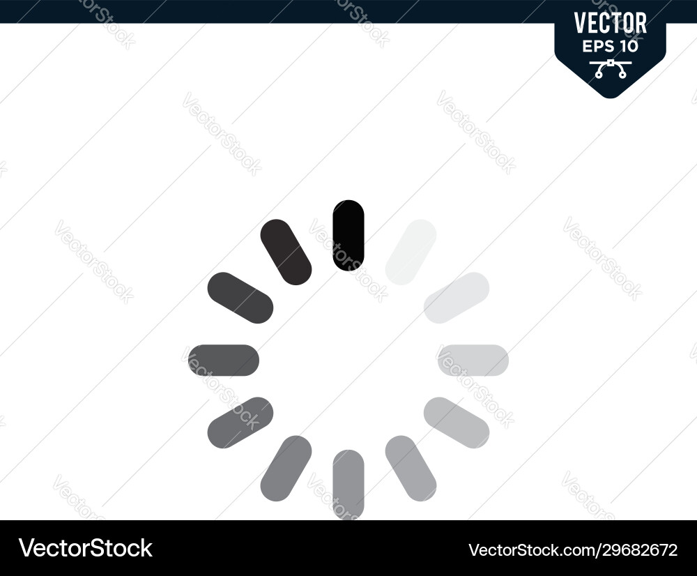 Loading progress icon collection in glyph style Loading progress icon collection in glyph style vector image