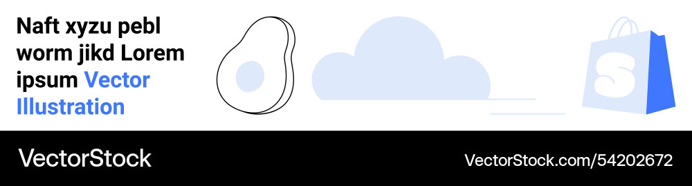 Minimalistic design elements with avocado icon Vector Image