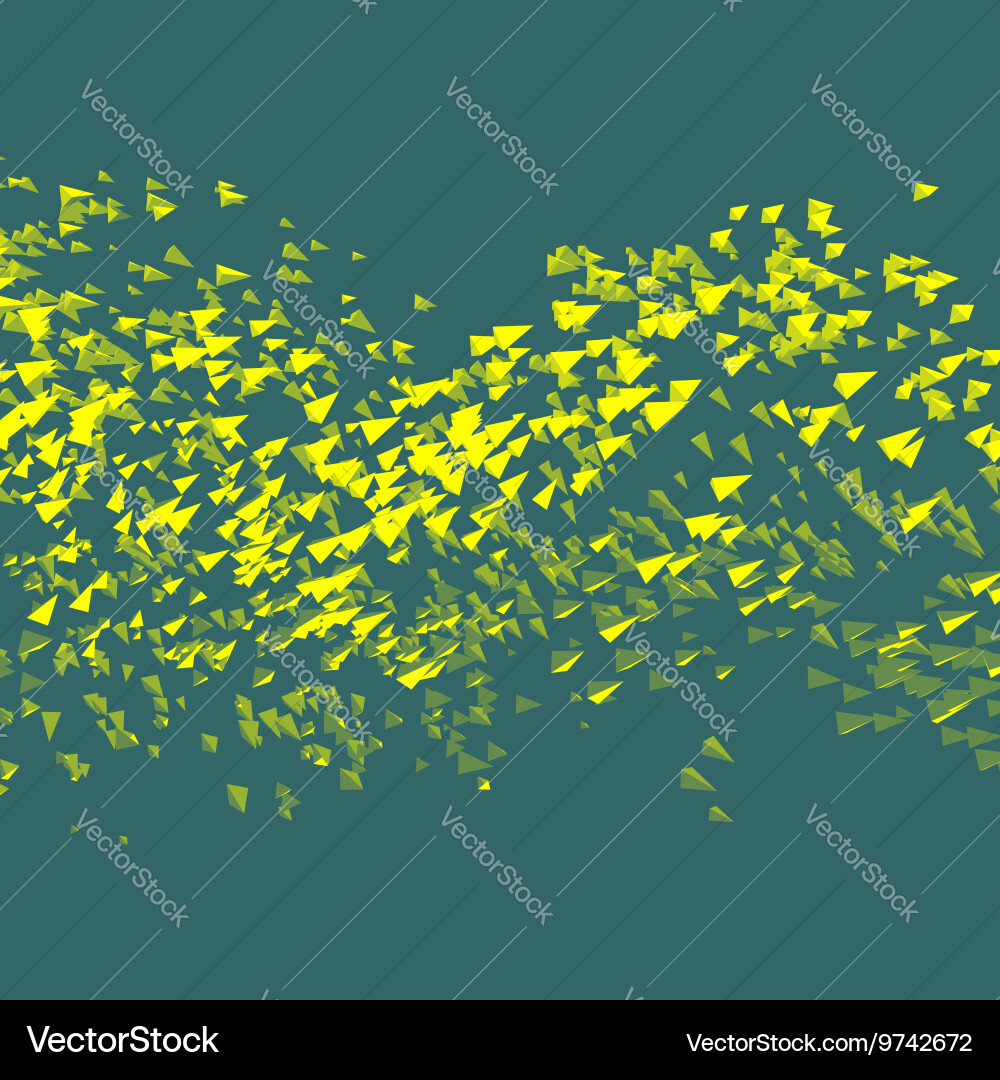 Pyramids chaotic particles dynamic background Vector Image