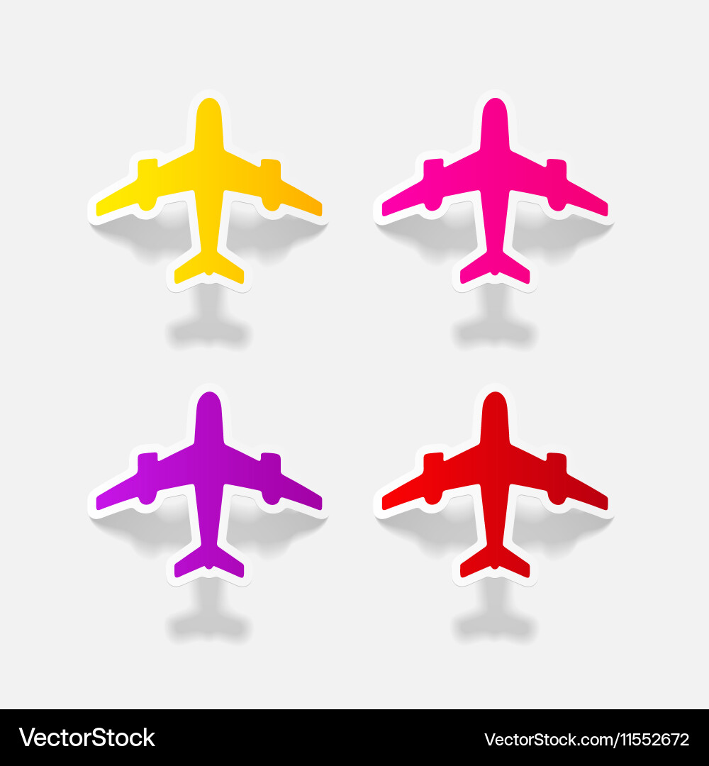 Realistic design element plane vector image