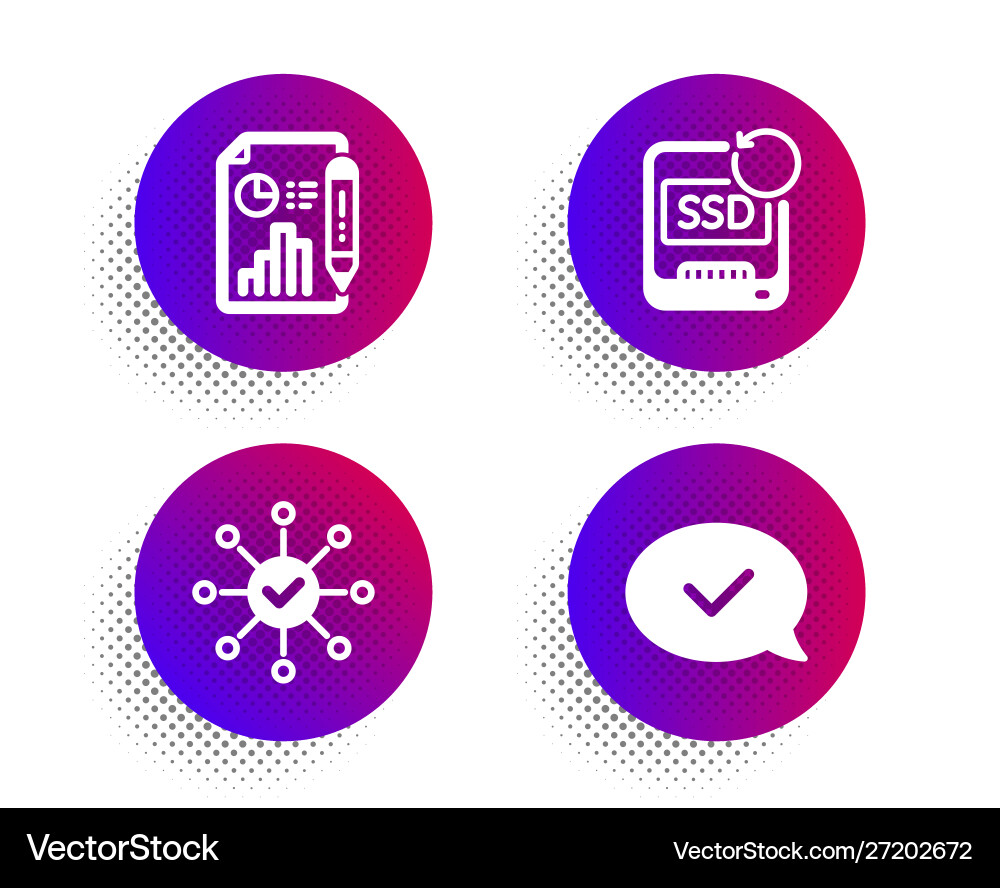 Report document recovery ssd and survey check Vector Image