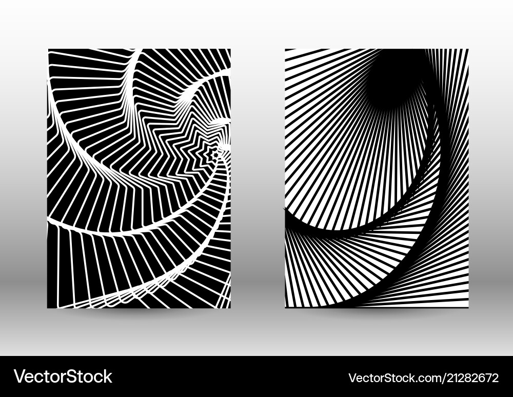 Set of abstract patterns with distorted lines Set of abstract patterns with distorted lines vector image
