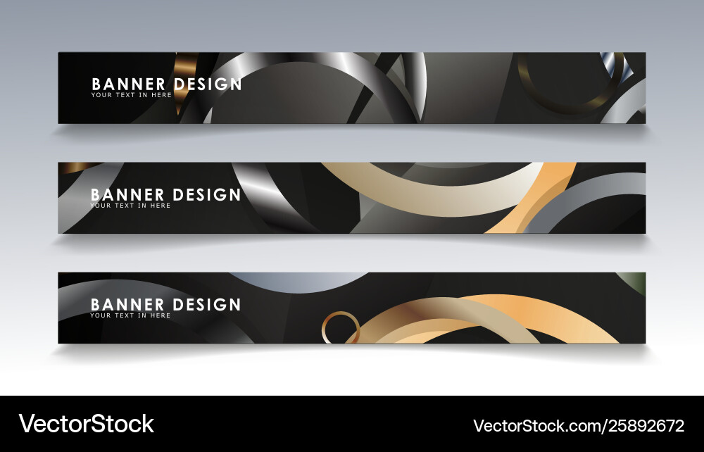 Set rectangular banner with a circle background Set rectangular banner with a circle background Vector Image