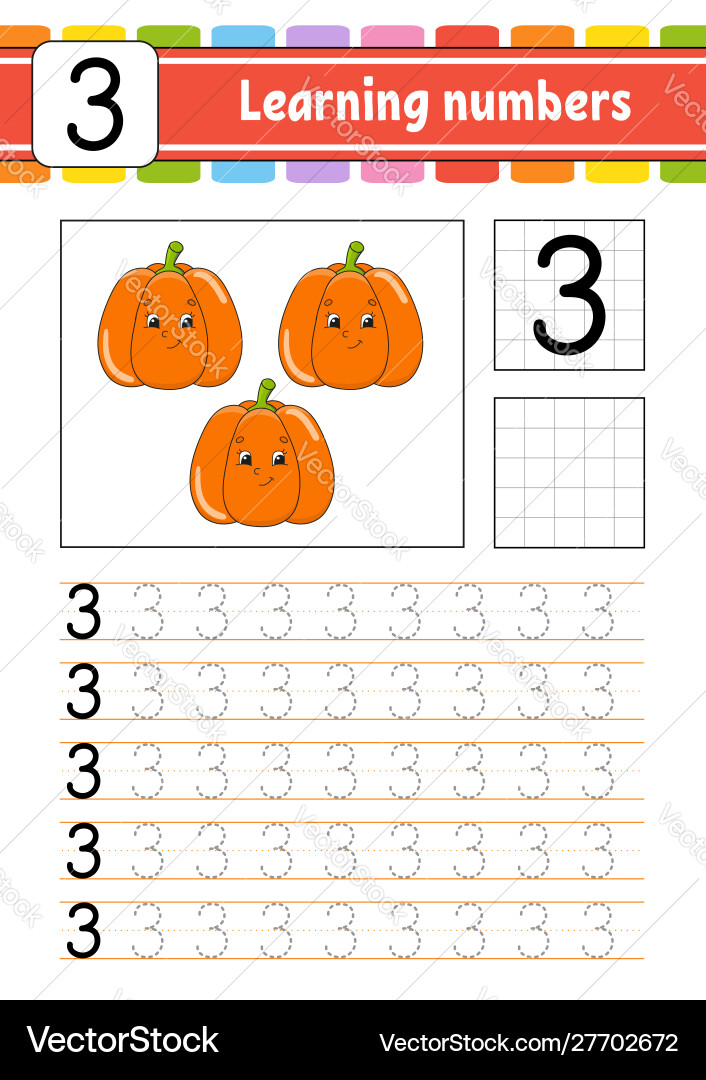 Trace and write handwriting practice learning Trace and write handwriting practice learning vector image