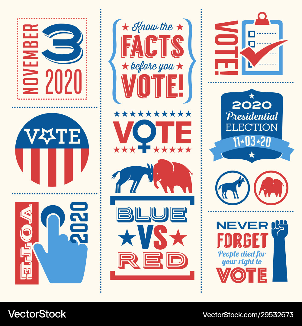 2020 Election: Vote! Vector Image