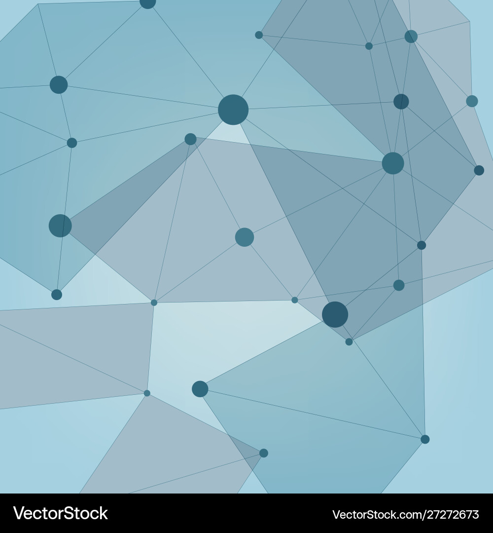 Abstract polygonal with connecting dots and lines Vector Image
