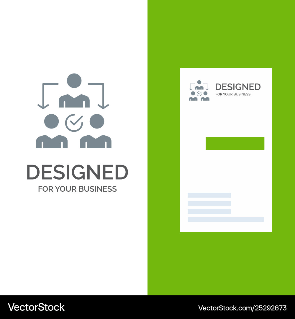 Assignment delegate delegating distribution grey Vector Image