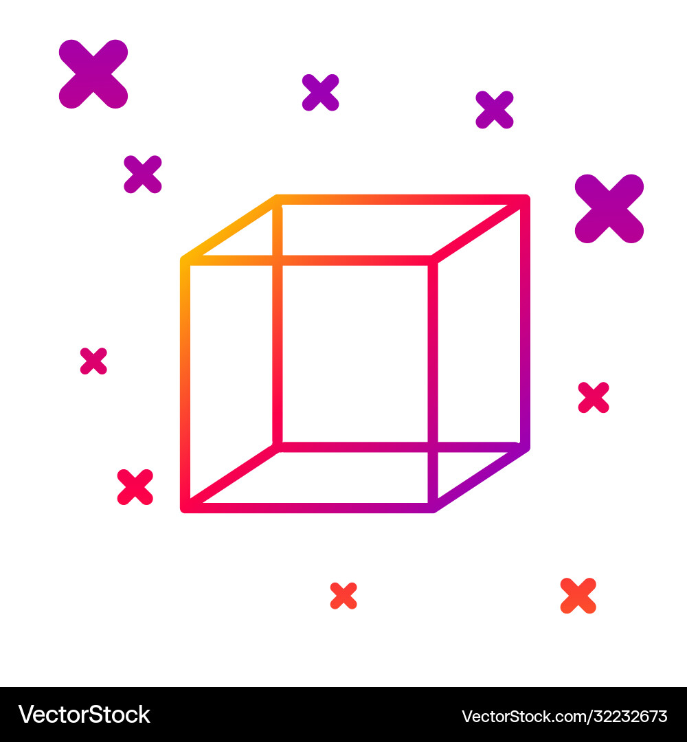 Color line function mathematical symbol icon Vector Image
