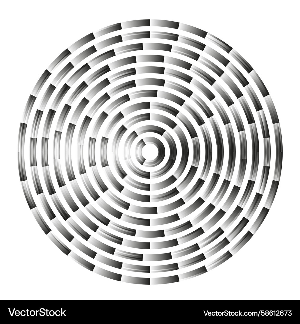 Geometric spiral pattern concentric lines circle Geometric spiral pattern concentric lines circle Vector Image