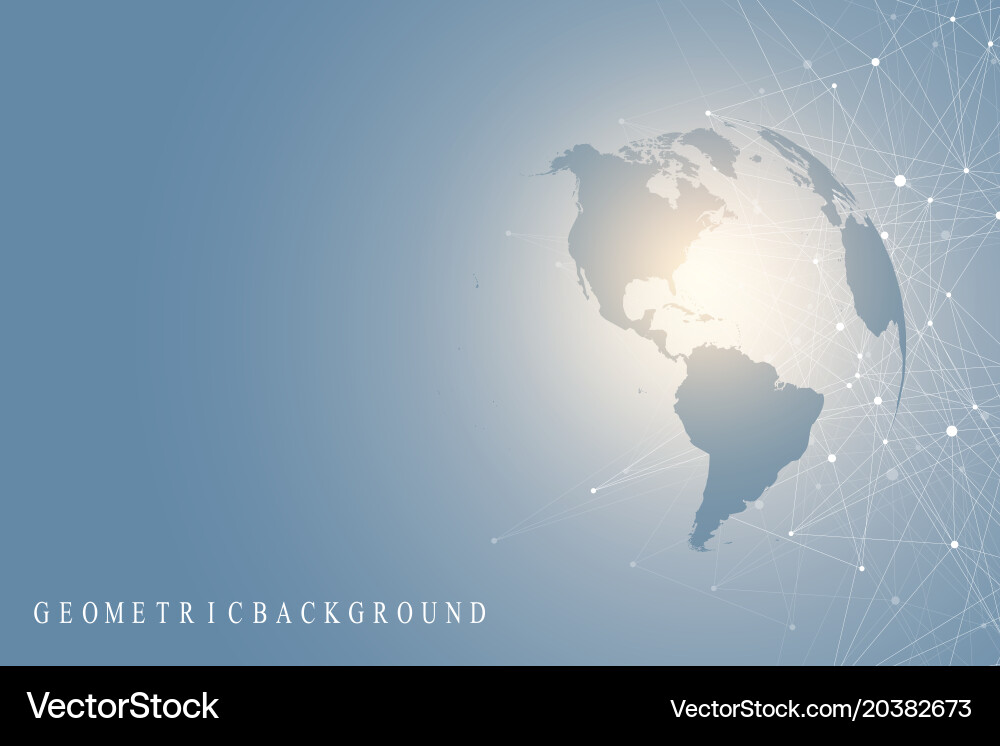 Global Network Data Visualization vector image