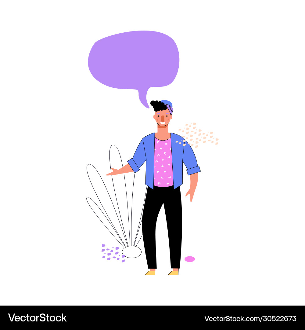 Man with speech bubble or conversation icon Man with speech bubble or conversation icon vector image