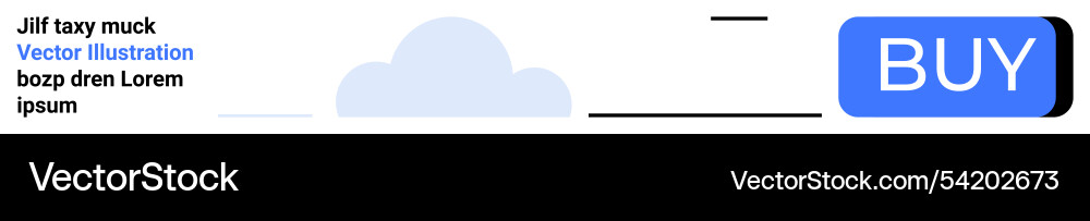 Modern call to action button with cloud and text Modern call to action button with cloud and text vector image