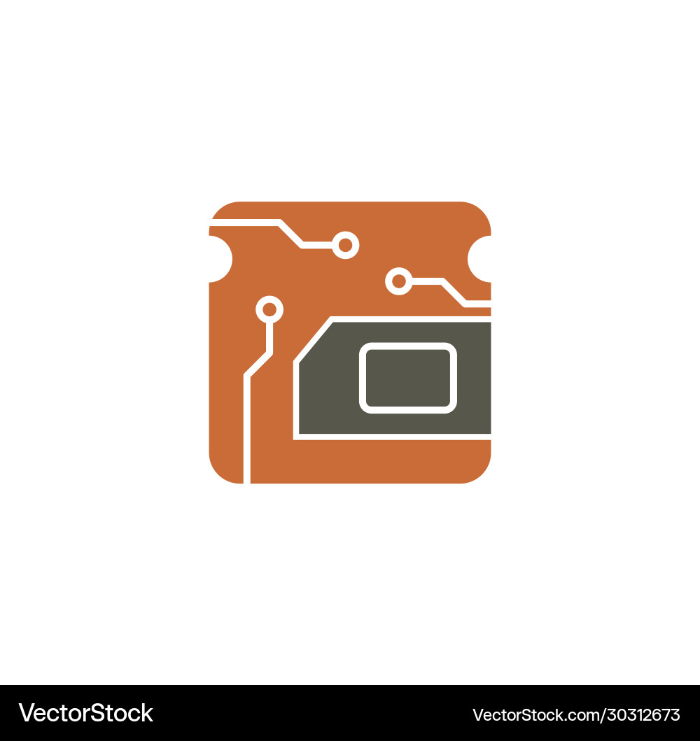 Processor chip related icon on background Processor chip related icon on background vector image