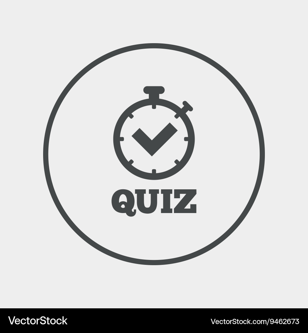 Quiz sign icon questions and answers game vector image