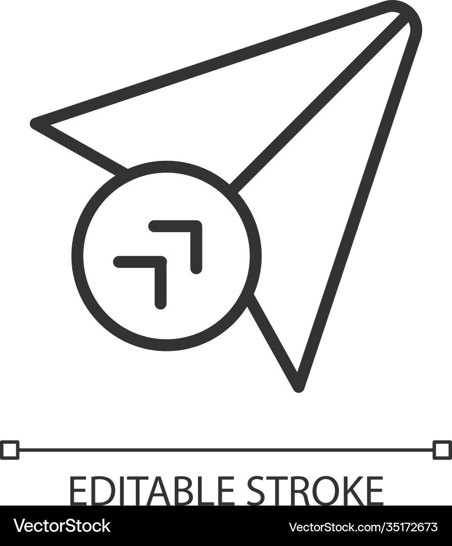 Send pixel perfect linear icon Send pixel perfect linear icon vector image