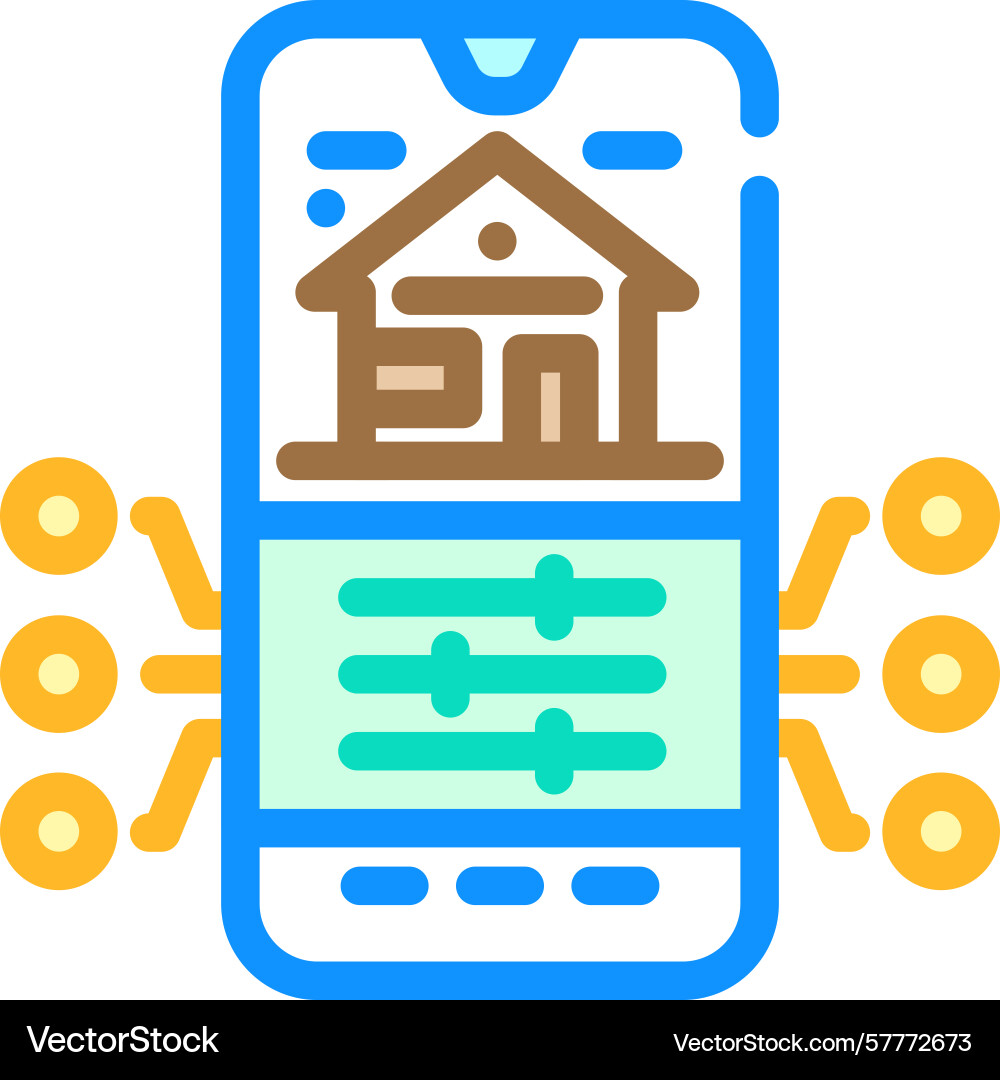 Smart app integration color icon Smart app integration color icon vector image