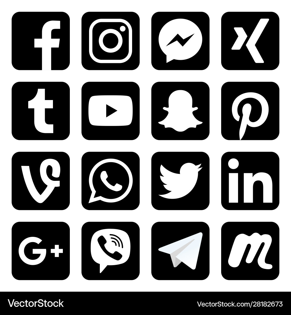 Social Media App Icons vector image