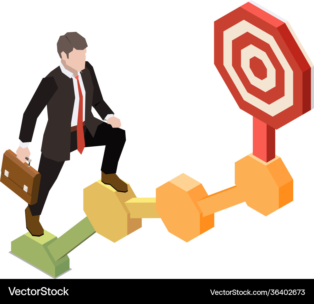 Step to target composition vector image