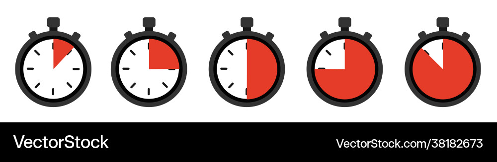 Timers set on white background web timer icon Timers set on white background web timer icon vector image