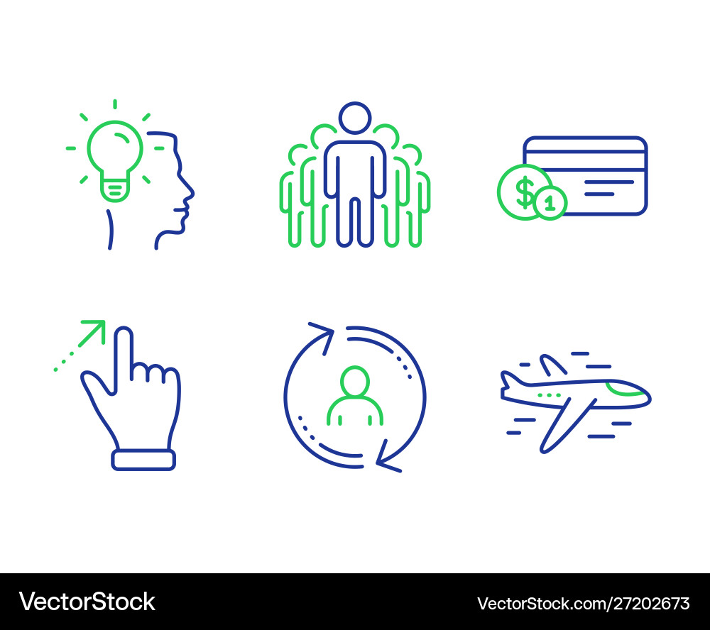 User info payment method and idea icons set User info payment method and idea icons set vector image