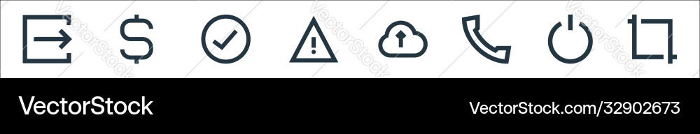 User interface line icons linear set quality User interface line icons linear set quality vector image