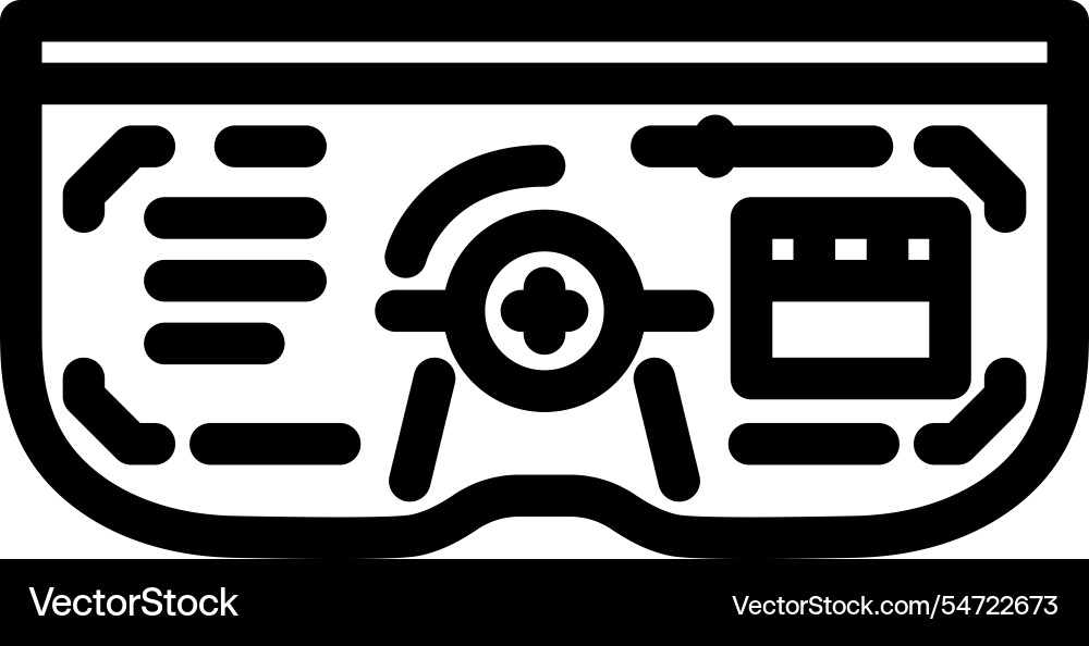 Virtual user interface augmented reality line icon Virtual user interface augmented reality line icon vector image