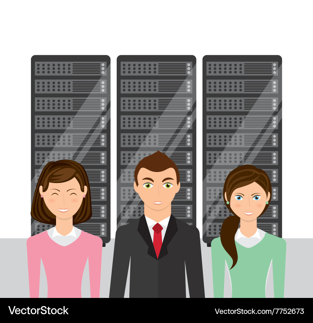 Web hosting design vector image
