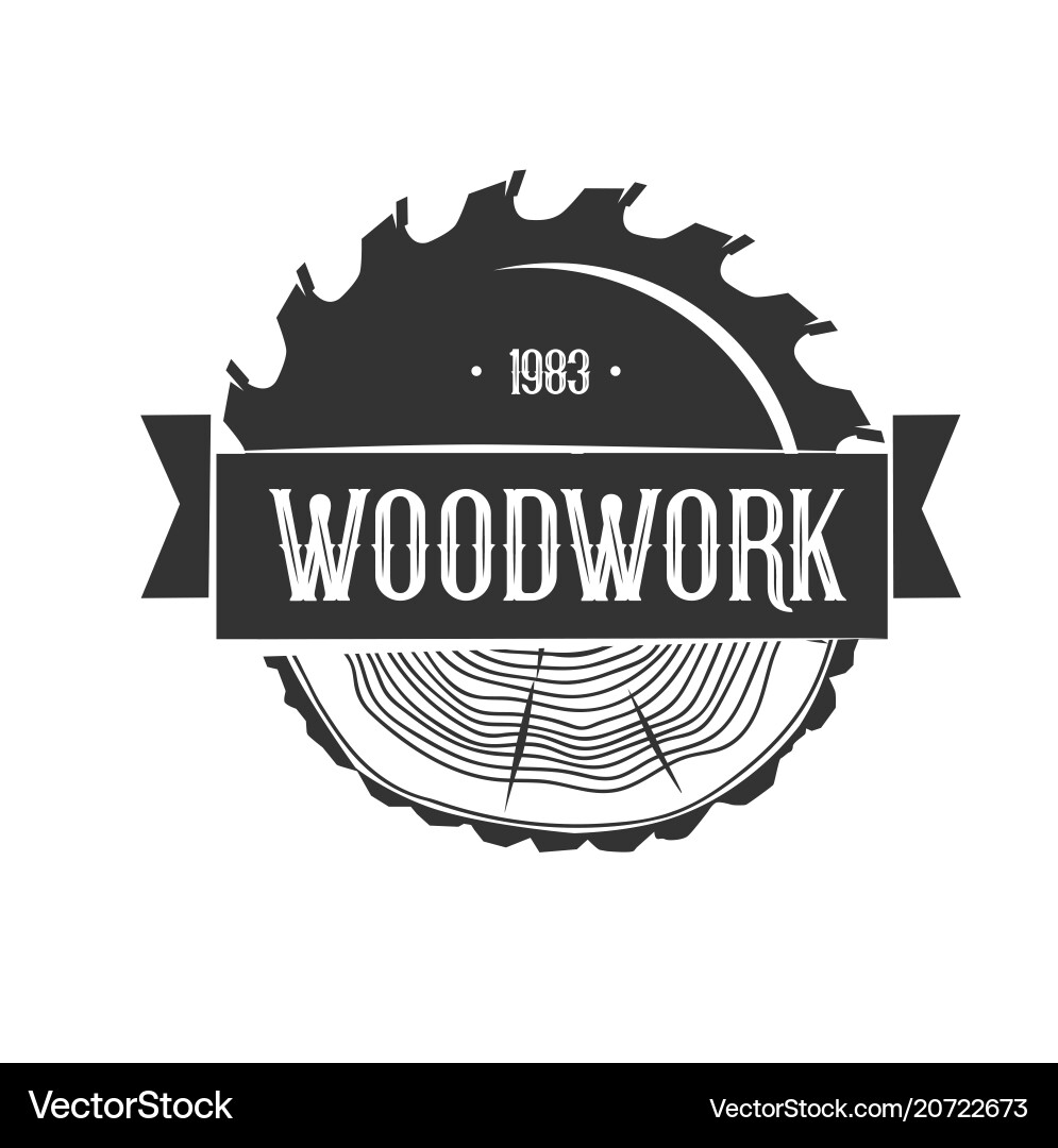 Woodworking Logo Elements – Royalty-Free Vector | VectorStock, image size:995x1080