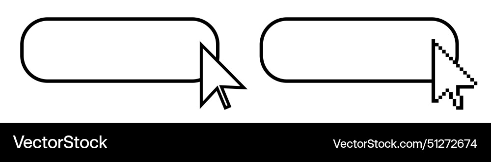 Click cursor button computer mouse pointer Vector Image