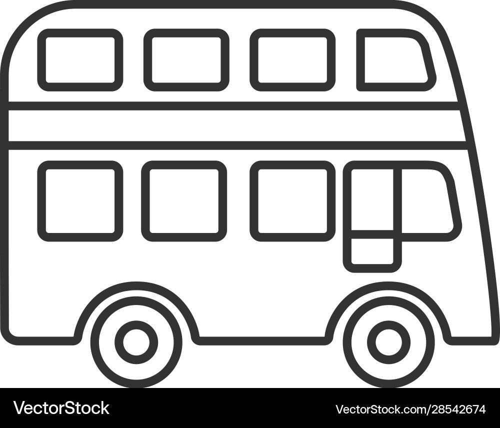 Double decker bus linear icon Double decker bus linear icon Vector Image