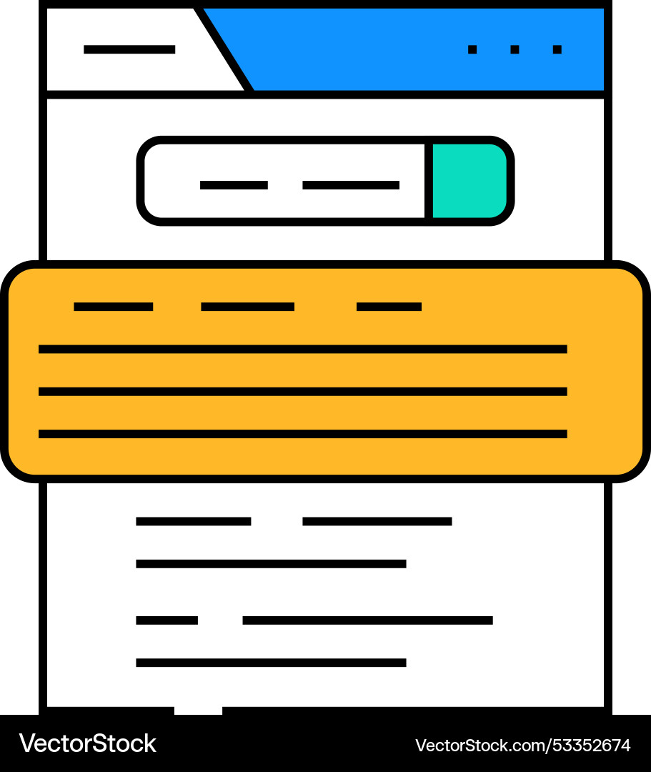 Featured snippet seo icon color vector image