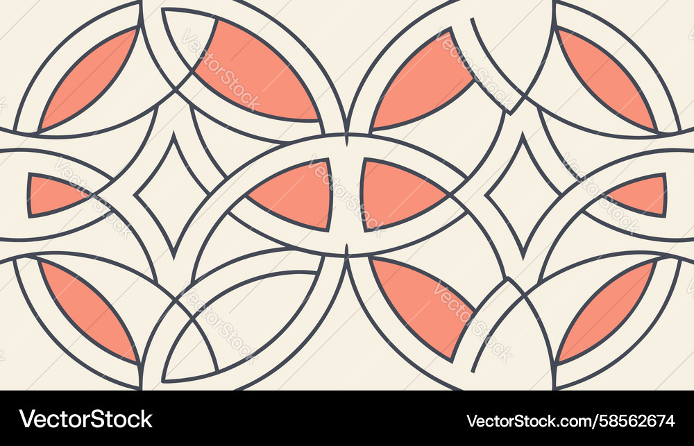 Interlocking Circle Pattern Vector Image