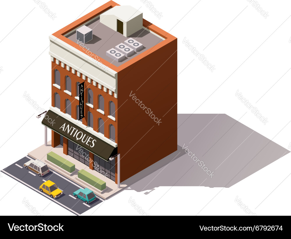 Isometric building Royalty Free Vector Image - VectorStock