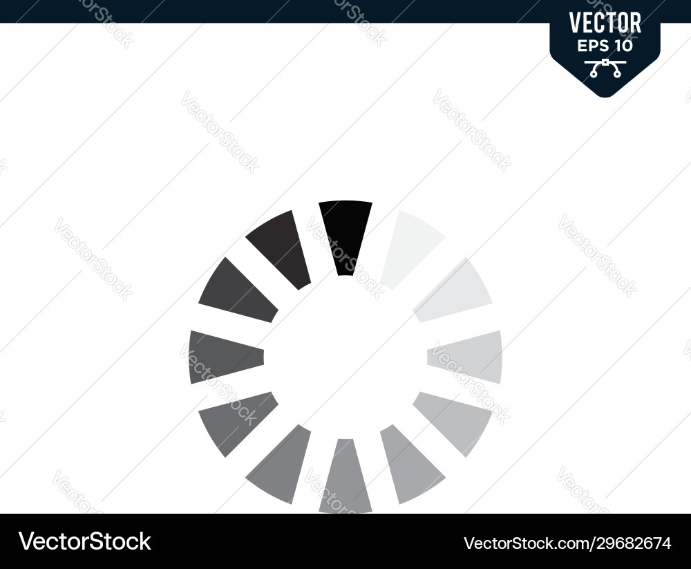 Loading progress icon collection in glyph style Loading progress icon collection in glyph style vector image