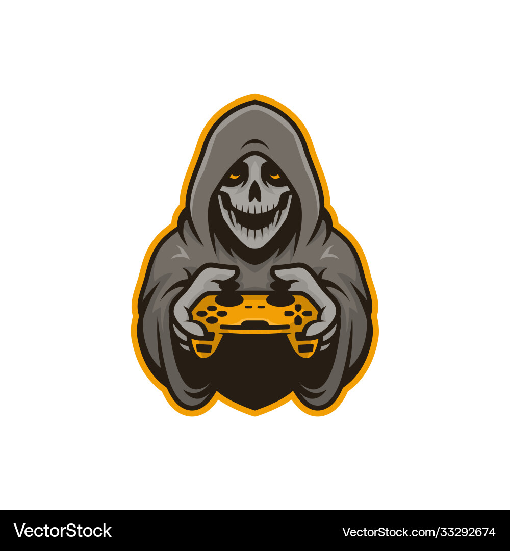 Mascot skull gamers Mascot skull gamers vector image
