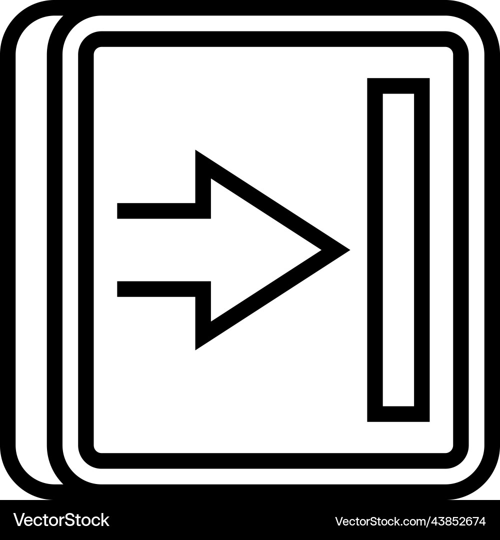 Next arrow line icon Next arrow line icon vector image