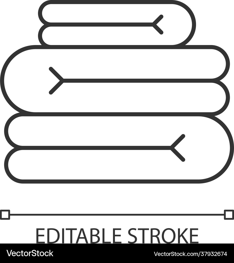 Towel stack linear icon Towel stack linear icon vector image