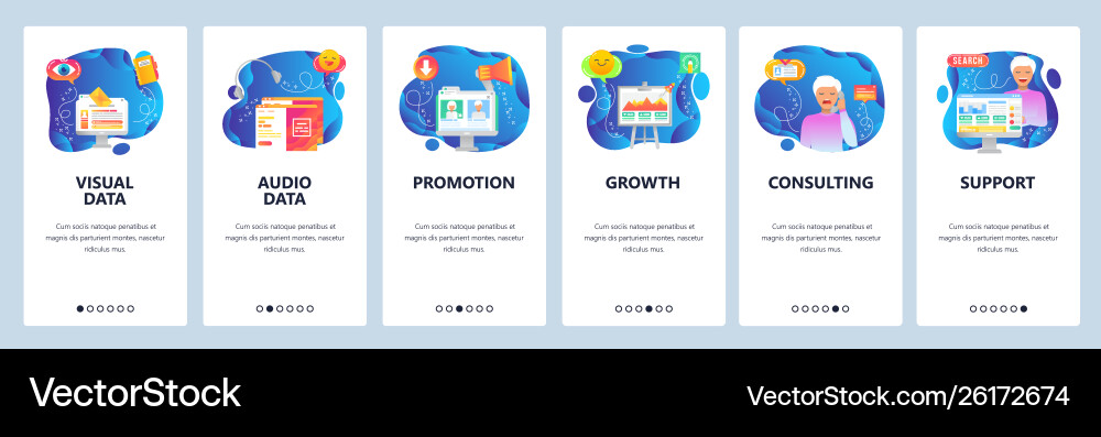 Website and mobile app onboarding screens Website and mobile app onboarding screens Vector Image