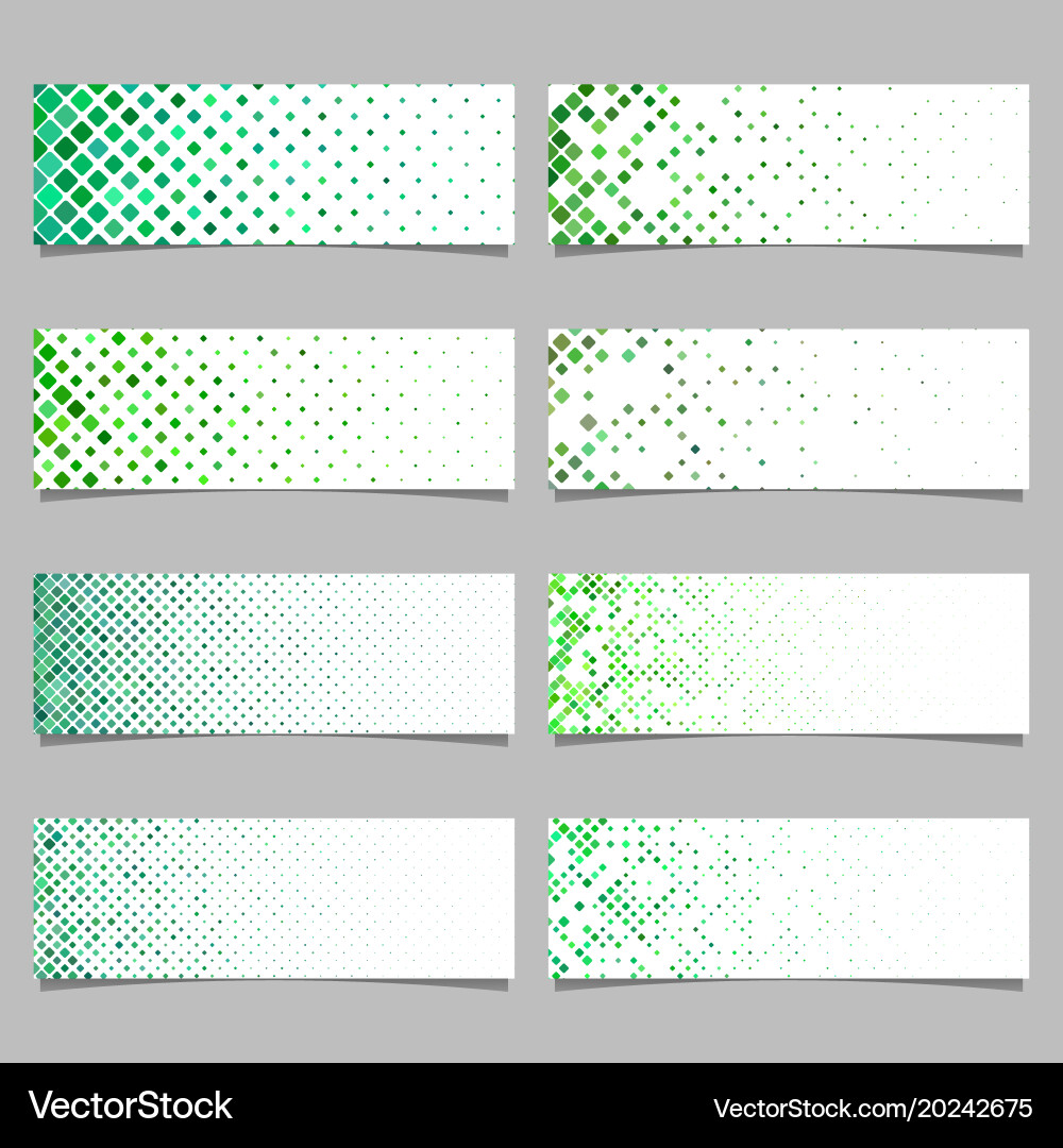 Abstract diagonal square mosaic pattern banner vector image