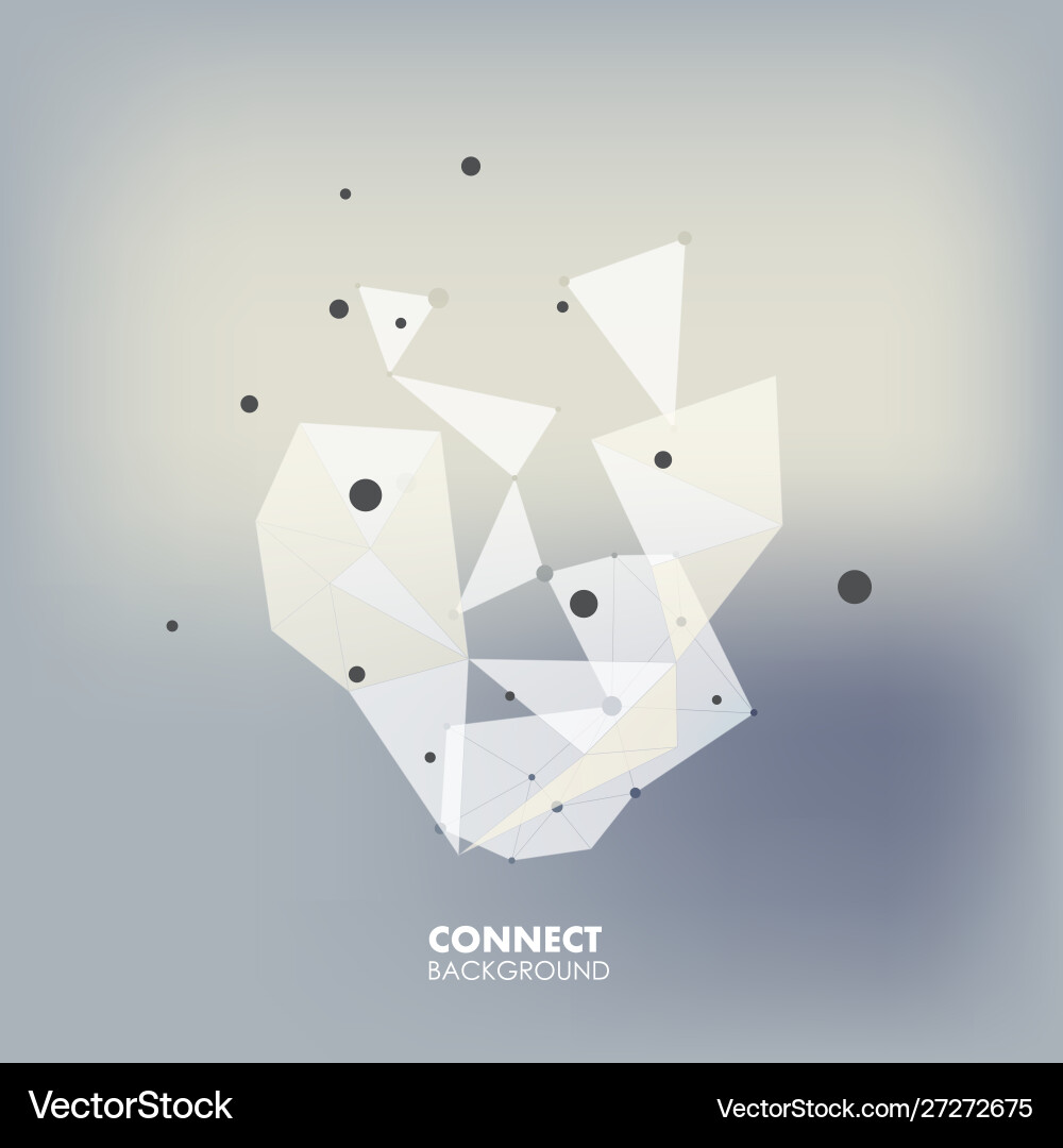 Abstract polygonal with connecting dots and lines Abstract polygonal with connecting dots and lines vector image