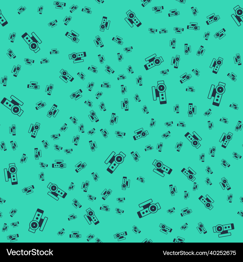 Black web camera icon isolated seamless pattern Black web camera icon isolated seamless pattern Vector Image