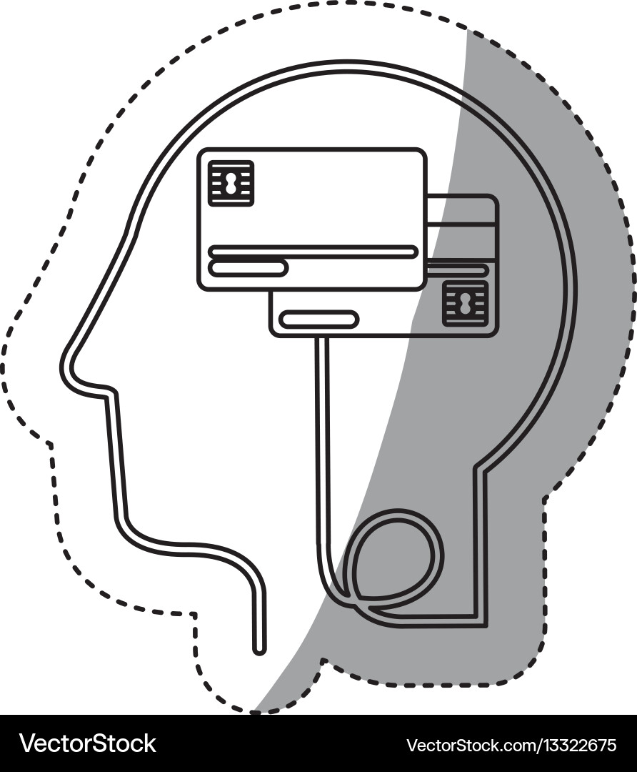 Brain hosting data icon stock vector image