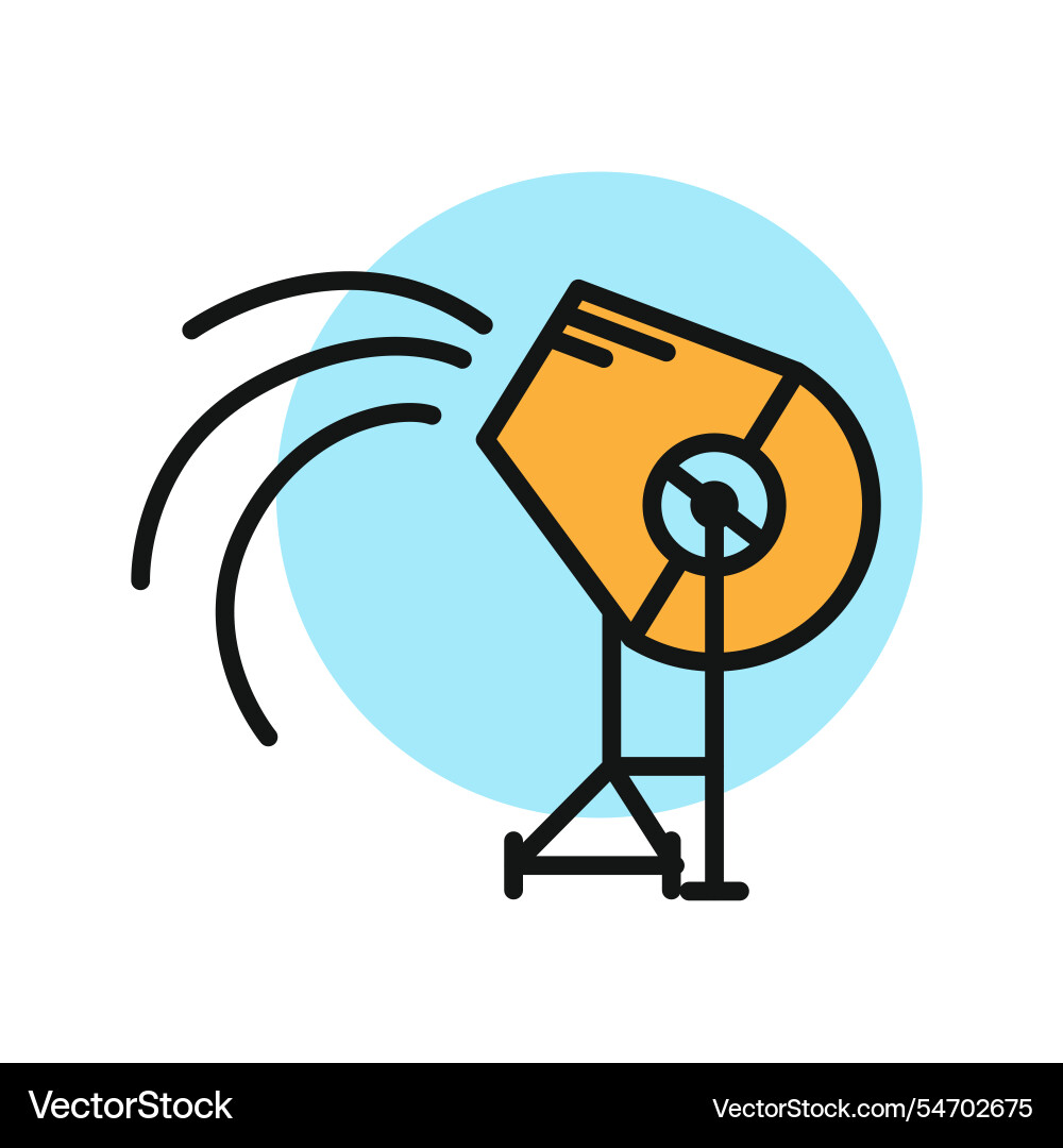 Building line icon color symbol in simple style vector image