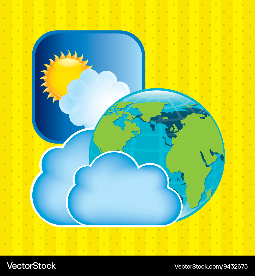 Cloud computing design vector image