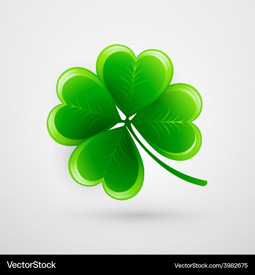 Clover leaf saint patricks day Royalty Free Vector Image
